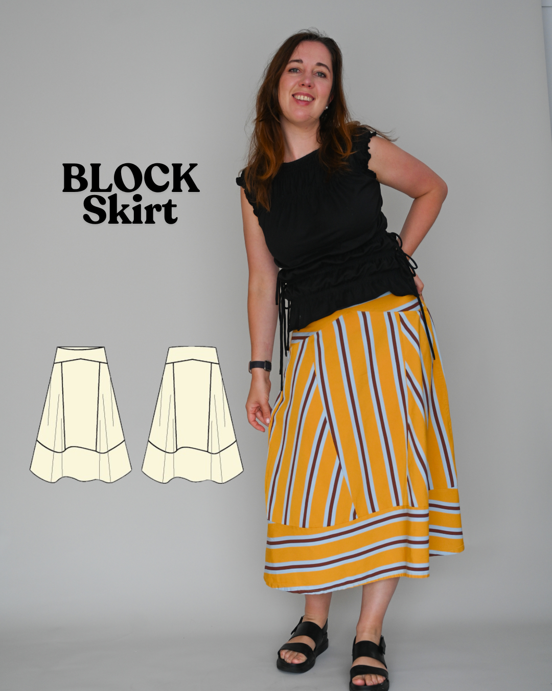 BLOCK skirt PDF sewing pattern